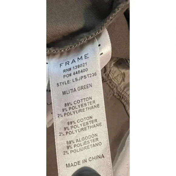 Frame Denim Le Service Sleeveless Wide Leg Green Jumpsuit Womens Size XL NWT - Picture 12 of 13